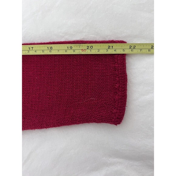 Vintage Milano Christmas Sweater Women L Red Holiday Cardigan Snowman Reindeer - Picture 14 of 14